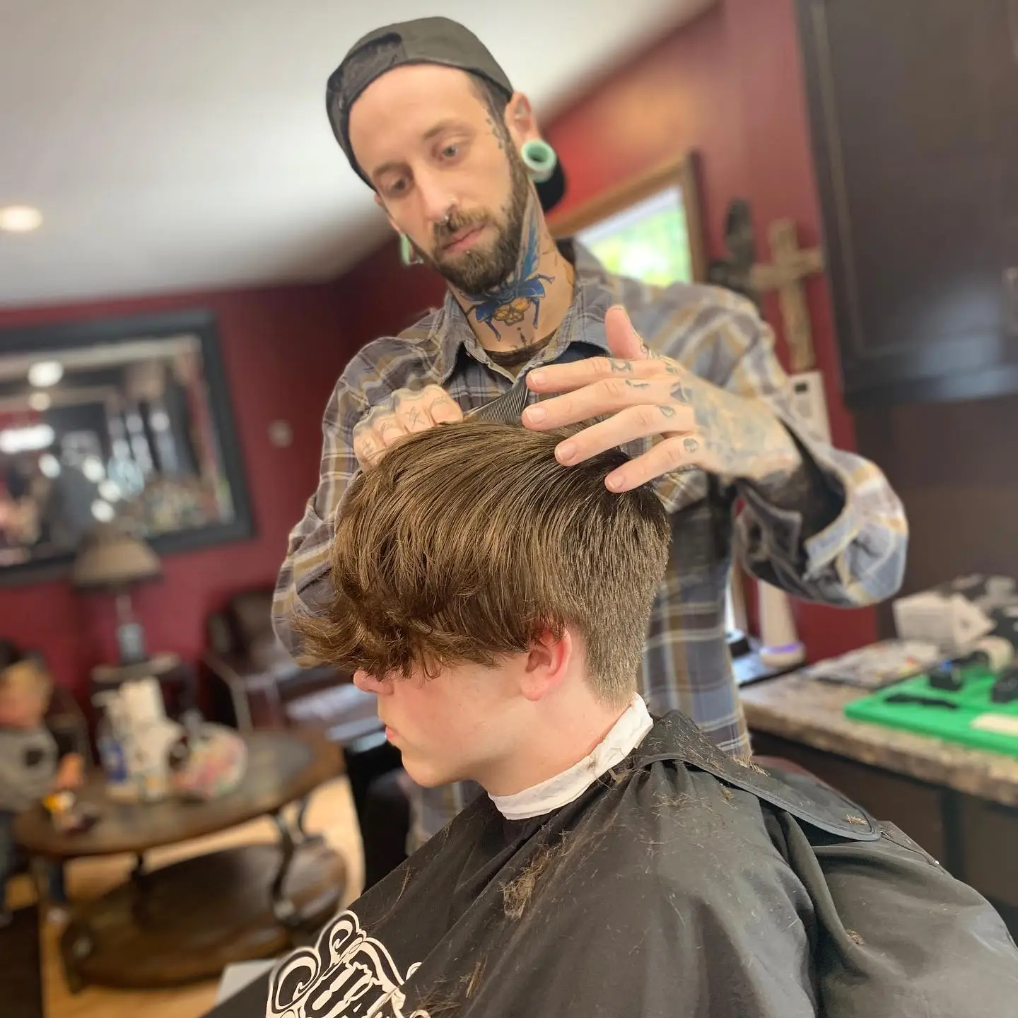 Ryan, barber at Skeletal Fadez in Warren, Ohio